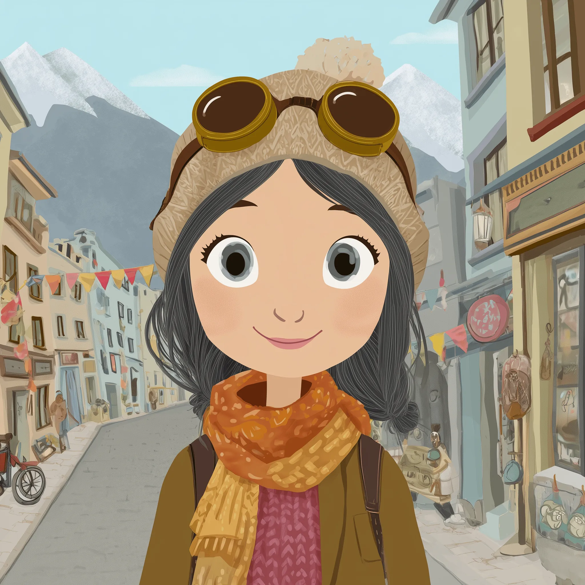 Woman discovering Lhasa